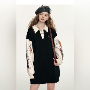 Casual Sweatshirt Stitching Dress